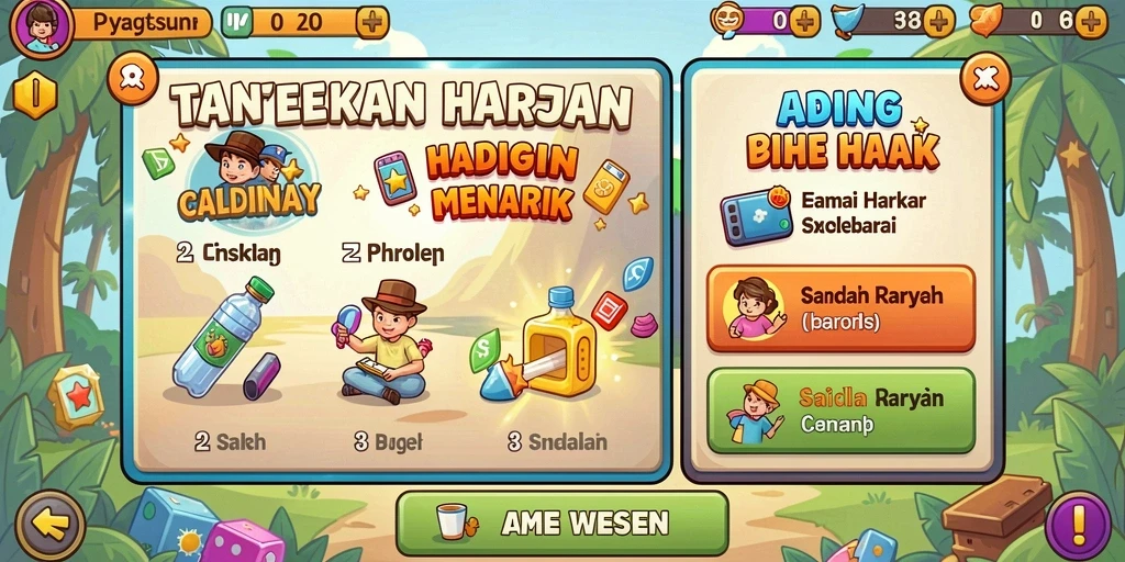Tampilan awal permainan yang menarik dan intuitif.