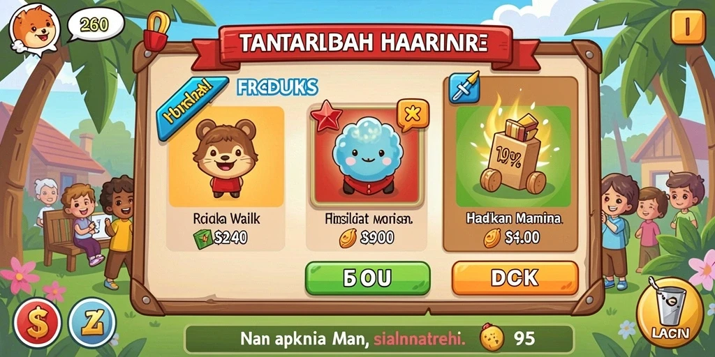 Tampilan awal yang menarik dan interaktif.
