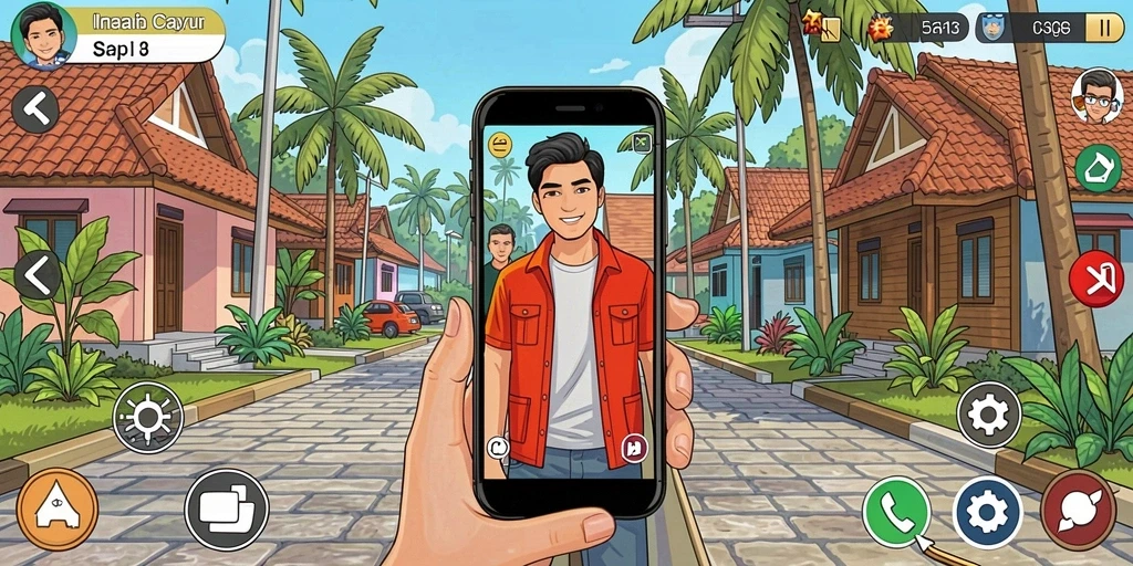 Screenshot menunjukkan antarmuka permainan yang menarik.