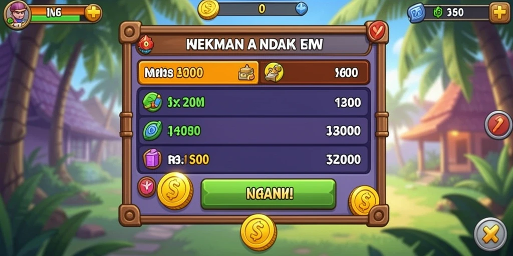 Tangkapan layar menunjukkan grafis memukau dari game TANTE777.