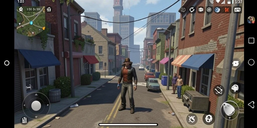 Screenshot pertama menunjukkan tampilan awal permainan yang menarik.